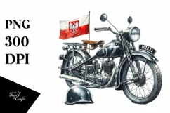 Vintage Motorcycle Oilish Clipart Product Image 3