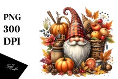 Autumn Gnome,Watercolor PNG Product Image 3