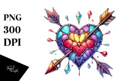 Stained Hearth Arrow PNG Product Image 1