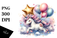 Shimmering Star Unicorn | Sublimation | Clipart Product Image 1