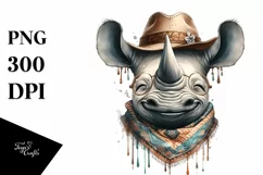 Funny Rhino Tongue Out Clipart Product Image 3