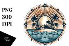 Tropical Island Sun Clipart Product Image 1
