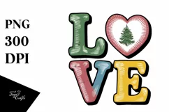 Retro Love Clipart PNG Product Image 5