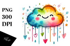 Smiling Washed Cloud, Transparent PNG Product Image 1