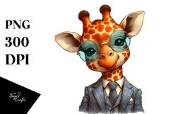 Cute Funny Retro Giraffe | Sublimation Clipart Product Image 1