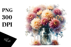 Abstract Jar Chrysanthemum | Clipart Product Image 1