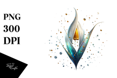 Glossy Snowdrop in Material, PNG Product Image 1