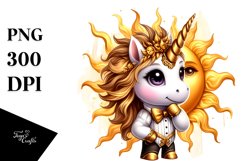 Whimsical Unicorn Posing as John Bravo | Clipart Product Image 1