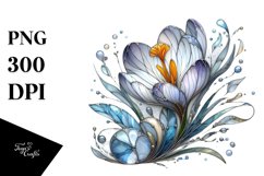 Stained Crocus Clipart Product Image 1