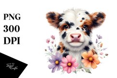 Colorful Baby Highland Cow Clipart Product Image 1