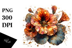 Shiny Nasturtium | Sublimation | Clipart Product Image 3