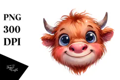 Proud Highland Cow, High-Quality PNG Product Image 1