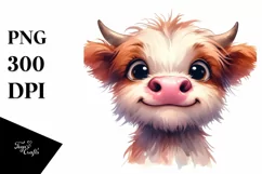 Proud Highland Cow, High-Quality PNG Product Image 1