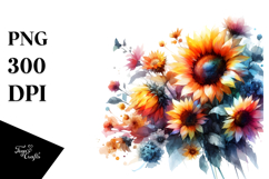 Vibrant Sunflower Abstract | Clipart Product Image 1