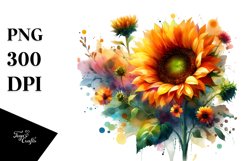 Vibrant Sunflower Abstract | Clipart Product Image 3