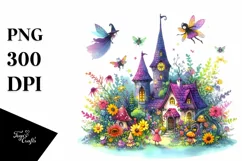 Vibrant Fairy Halloween Scene | Clipart Product Image 1