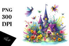 Vibrant Fairy Halloween Scene | Clipart Product Image 1