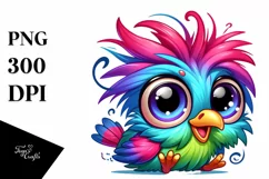 Colorful Crazy Baby Hummingbird Clipart Product Image 3