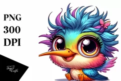 Colorful Baby Hummingbird PNG Product Image 1