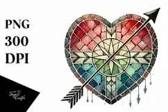 Simple Washed Watercolor Heart PNG Product Image 1