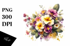 Vibrant Bouquet with Gold Foil and Primrose Product Image 3
