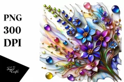 Watercolor Luxury Flower Splash Clipart Product Image 1