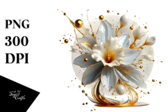 Glossy Narcissus in Material, PNG Product Image 1