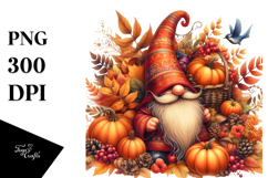 Vibrant Autumn Gnome PNG Product Image 1