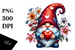 Detailed Valentines Gnome Hat PNG Product Image 1