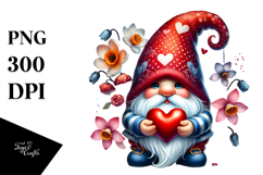 Colorful Valentines Gnome PNG Product Image 1
