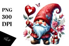 Detailed Valentines Gnome Hat PNG Product Image 1