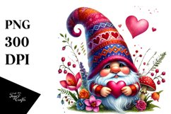 Detailed Valentines Gnome Hat PNG Product Image 1