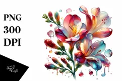 Glossy Freesia | Sublimation | Clipart Product Image 1