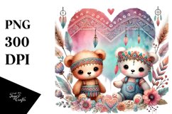 Boho Baby Bear, Transparent PNG Product Image 1
