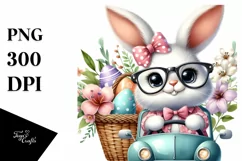 Easter Bunny Egg Flower, Clipart |T-shirt, Mug PNG Product Image 8