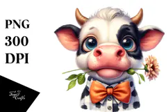 Expressive Cow with Contempt, Transparent PNG Product Image 1