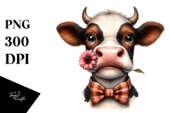 Expressive Cow with Contempt, Transparent PNG Product Image 1