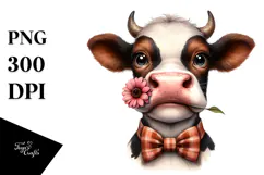 Expressive Cow with Contempt, Transparent PNG Product Image 1