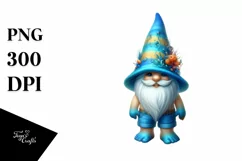Vibrant Summer Gnome Azurre Accents Clipart Product Image 1