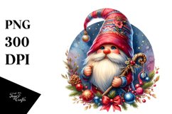 Christmas Gnome,Watercolor PNG Product Image 3