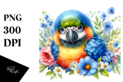 Colorful Baby Macaw Resting|Clipart Product Image 1
