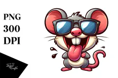 Goofy Tongue-Out Joy PNG Product Image 1