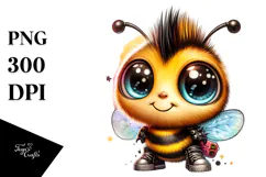Energetic Bee with Punk Look, High-Res PNG Product Image 1