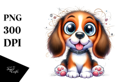 Cute Beagle with Big Eyes PNG Product Image 1