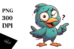 Cartoony Bird Wearings PNG Product Image 1