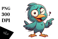 Cartoony Bird Wearings PNG Product Image 1