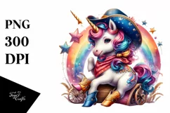 Colorful Baby Unicorn Barn Dance PNG Product Image 3