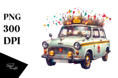 Rusted Taxi with Confetti, 20 oz Tumbler PNG Product Image 1