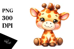 Colorful Brownish Sewed Giraffe | Sublimation | Clipart Product Image 1