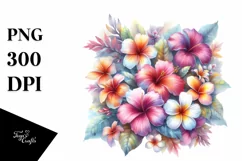 Colorful Hawaiian Flowers, Transparent PNG Product Image 3